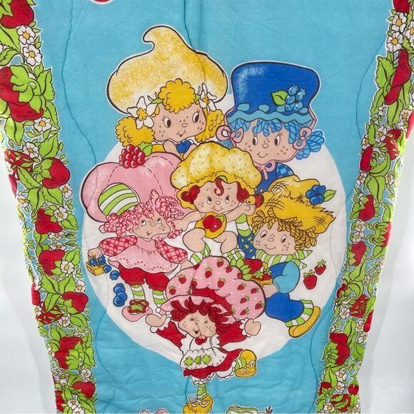 Vintage 80’s Strawberry Shortcake and Friends Colotful Characters Sleeping Bag - Picture 5 of 14